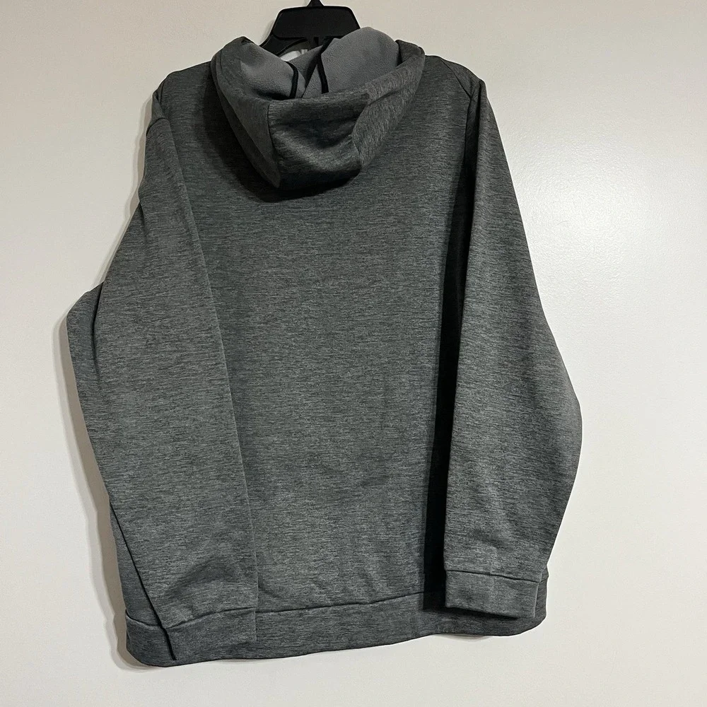 Nike‎ Sweater Men's Size XL Gray Sweatshirt Hoodie Orange Spell Out